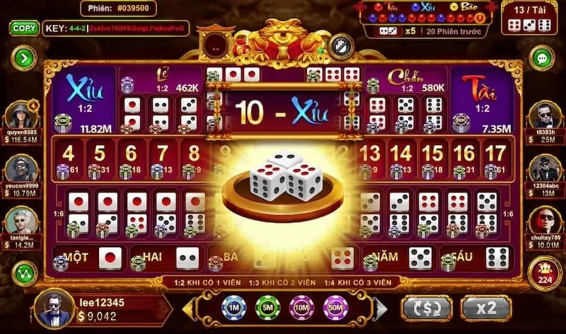 Đa dạng cửa cược Sicbo MD5 tài phú 