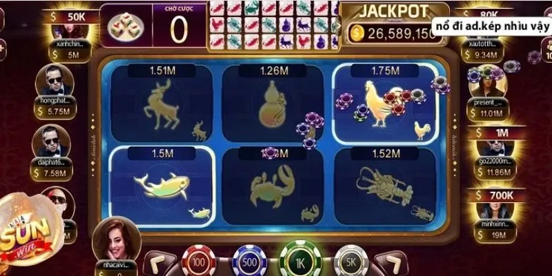 Mỗi vòng cược Bầu Cua diễn ra trong 20 giây