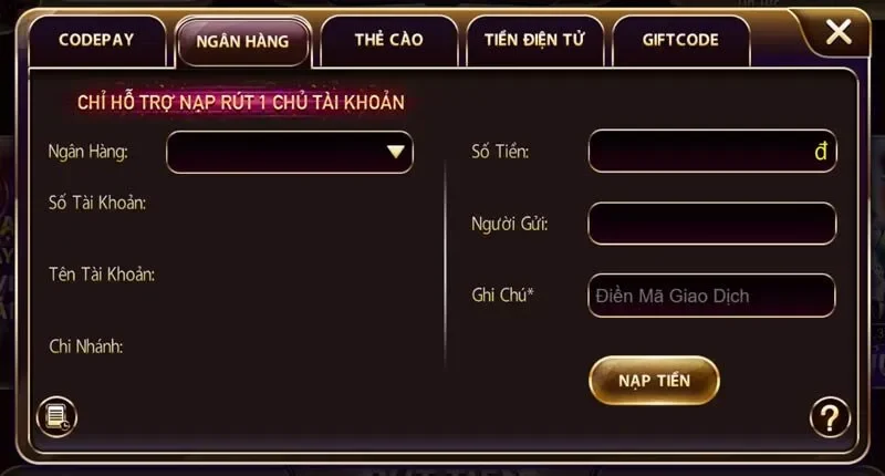Nạp tiền nhanh chóng, đơn giản, tham gia đặt cược thể thao ngay cùng hàng nghìn người chơi