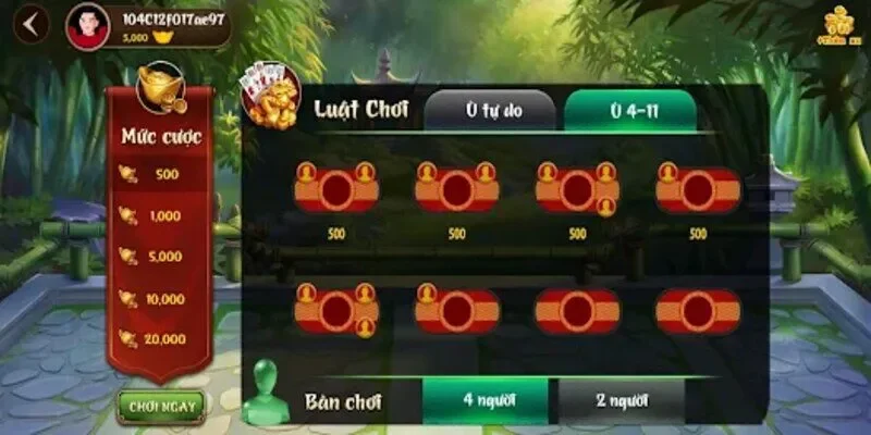 Trường hợp ù trong game bài đổi thưởng Chắn